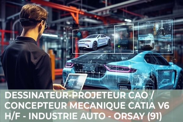 Lire la suite à propos de l’article Dessinateur-Projeteur CAO / Concepteur Mécanique Catia V6 H/F / Industrie Automobile – Orsay (91)